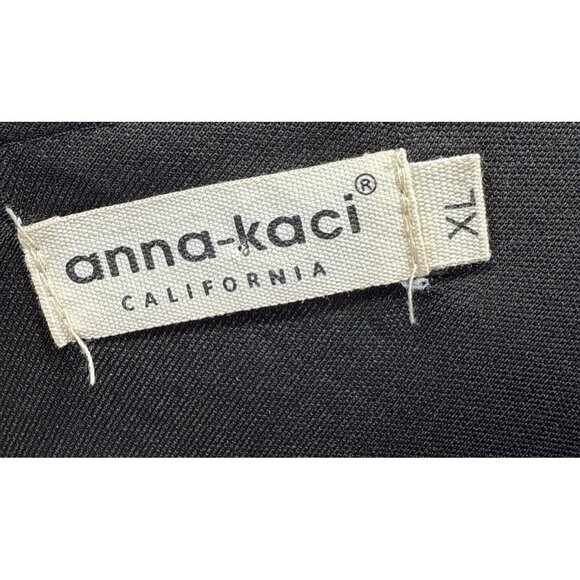 anna-kaci Women’s Mini Dress XL Blue Red Black Mesh Stretch Union Jack Sequin - Picture 3 of 9